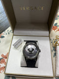 Buy Shop Versace Palazzo Empire Black Dial Black Leather Strap Watch for Men - VERD00218 USA Online