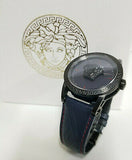 Buy Shop Versace Palazzo Empire Black Dial Black Leather Strap Watch for Men - VERD00218 USA Online