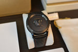 Buy Shop Versace Palazzo Empire Black Dial Black Leather Strap Watch for Men - VERD00218 USA Online