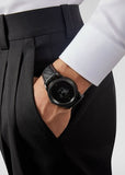 Buy Shop Versace Palazzo Empire Black Dial Black Leather Strap Watch for Men - VERD00218 USA Online