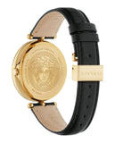 Buy Shop Versace Palazzo Empire Black Dial Black Leather Strap Watch for Women - VCO020017 USA Online