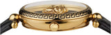 Buy Shop Versace Palazzo Empire Black Dial Black Leather Strap Watch for Women - VCO020017 USA Online