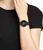 Buy Shop Versace Palazzo Empire Black Dial Black Leather Strap Watch for Women - VCO050017 USA Online