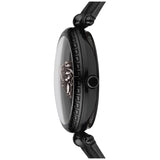Buy Shop Versace Palazzo Empire Black Dial Black Leather Strap Watch for Women - VCO050017 USA Online