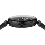 Buy Shop Versace Palazzo Empire Black Dial Black Leather Strap Watch for Women - VCO050017 USA Online
