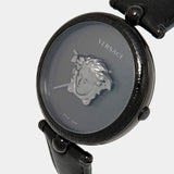 Buy Shop Versace Palazzo Empire Black Dial Black Leather Strap Watch for Women - VCO050017 USA Online