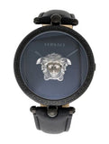 Buy Shop Versace Palazzo Empire Black Dial Black Leather Strap Watch for Women - VCO050017 USA Online