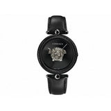 Buy Shop Versace Palazzo Empire Black Dial Black Leather Strap Watch for Women - VCO050017 USA Online