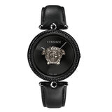 Buy Shop Versace Palazzo Empire Black Dial Black Leather Strap Watch for Women - VCO050017 USA Online