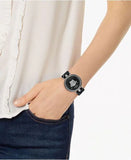 Buy Shop Versace Palazzo Empire Black Dial Black Leather Strap Watch for Women - VCO060017 USA Online