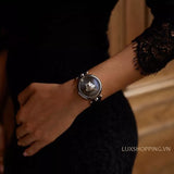 Buy Shop Versace Palazzo Empire Black Dial Black Leather Strap Watch for Women - VCO060017 USA Online