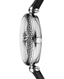 Buy Shop Versace Palazzo Empire Black Dial Black Leather Strap Watch for Women - VCO060017 USA Online