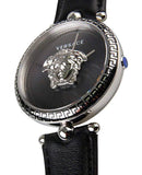 Buy Shop Versace Palazzo Empire Black Dial Black Leather Strap Watch for Women - VCO060017 USA Online