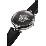 Buy Shop Versace Palazzo Empire Black Dial Black Leather Strap Watch for Women - VCO060017 USA Online