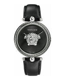 Buy Shop Versace Palazzo Empire Black Dial Black Leather Strap Watch for Women - VCO060017 USA Online