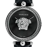 Buy Shop Versace Palazzo Empire Black Dial Black Leather Strap Watch for Women - VCO060017 USA Online