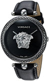 Buy Shop Versace Palazzo Empire Black Dial Black Leather Strap Watch for Women - VCO060017 USA Online