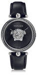 Buy Shop Versace Palazzo Empire Black Dial Black Leather Strap Watch for Women - VCO060017 USA Online