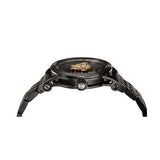Buy Shop Versace Palazzo Empire Black Dial Black Steel Strap Watch for Men - VERD00518 USA Online