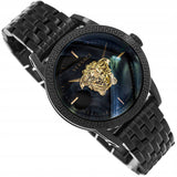Buy Shop Versace Palazzo Empire Black Dial Black Steel Strap Watch for Men - VERD00518 USA Online