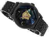 Buy Shop Versace Palazzo Empire Black Dial Black Steel Strap Watch for Men - VERD00518 USA Online