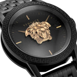 Buy Shop Versace Palazzo Empire Black Dial Black Steel Strap Watch for Men - VERD00518 USA Online