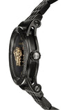 Buy Shop Versace Palazzo Empire Black Dial Black Steel Strap Watch for Men - VERD00518 USA Online