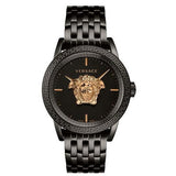 Buy Shop Versace Palazzo Empire Black Dial Black Steel Strap Watch for Men - VERD00518 USA Online