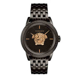 Buy Shop Versace Palazzo Empire Black Dial Black Steel Strap Watch for Men - VERD00518 USA Online