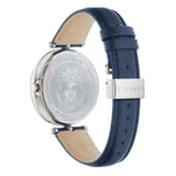Buy Shop Versace Palazzo Empire Black Dial Blue Leather Strap Watch for Women - VCO080017 USA Online