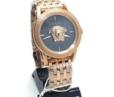 Buy Shop Versace Palazzo Empire Black Dial Rose Gold Steel Strap Watch for Men - VERD00718 USA Online