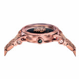 Buy Shop Versace Palazzo Empire Black Dial Rose Gold Steel Strap Watch for Men - VERD00718 USA Online