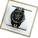 Buy Shop Versace Palazzo Empire Black Dial Two Tone Steel Strap Watch for Men - VERD00618 USA Online