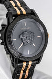 Buy Shop Versace Palazzo Empire Black Dial Two Tone Steel Strap Watch for Men - VERD00618 USA Online