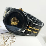 Buy Shop Versace Palazzo Empire Black Dial Two Tone Steel Strap Watch for Men - VERD01119 USA Online