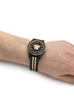 Buy Shop Versace Palazzo Empire Black Dial Two Tone Steel Strap Watch for Men - VERD01119 USA Online