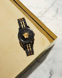 Buy Shop Versace Palazzo Empire Black Dial Two Tone Steel Strap Watch for Men - VERD01119 USA Online