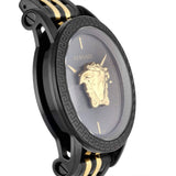 Buy Shop Versace Palazzo Empire Black Dial Two Tone Steel Strap Watch for Men - VERD01119 USA Online
