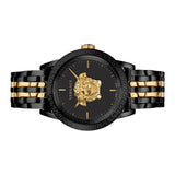 Buy Shop Versace Palazzo Empire Black Dial Two Tone Steel Strap Watch for Men - VERD01119 USA Online