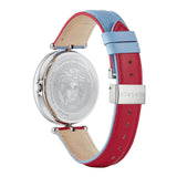 Buy Shop Versace Palazzo Empire Blue Dial Blue & Red Leather Strap Watch for Women - VCO070017 USA Online