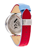 Buy Shop Versace Palazzo Empire Blue Dial Blue & Red Leather Strap Watch for Women - VCO070017 USA Online