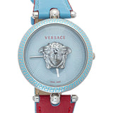 Buy Shop Versace Palazzo Empire Blue Dial Blue & Red Leather Strap Watch for Women - VCO070017 USA Online