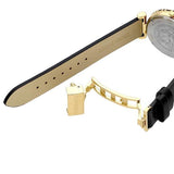 Buy Shop Versace Palazzo Empire Greca Black Dial Black Leather Strap Watch for Women - VEDV00119 USA Online