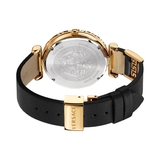 Buy Shop Versace Palazzo Empire Greca Black Dial Black Leather Strap Watch for Women - VEDV00119 USA Online