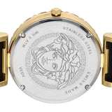 Buy Shop Versace Palazzo Empire Greca Black Dial Black Leather Strap Watch for Women - VEDV00119 USA Online