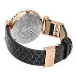 Buy Shop Versace Palazzo Empire Greca Black Dial Black Leather Strap Watch for Women - VEDV00719 USA Online