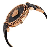 Buy Shop Versace Palazzo Empire Greca Black Dial Black Leather Strap Watch for Women - VEDV00719 USA Online