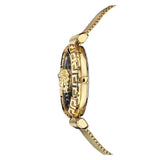 Buy Shop Versace Palazzo Empire Greca Black Dial Gold Mesh Bracelet Watch for Women - VEDV00519 USA Online