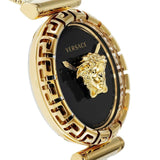 Buy Shop Versace Palazzo Empire Greca Black Dial Gold Mesh Bracelet Watch for Women - VEDV00519 USA Online