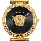 Buy Shop Versace Palazzo Empire Greca Black Dial Gold Mesh Bracelet Watch for Women - VEDV00519 USA Online